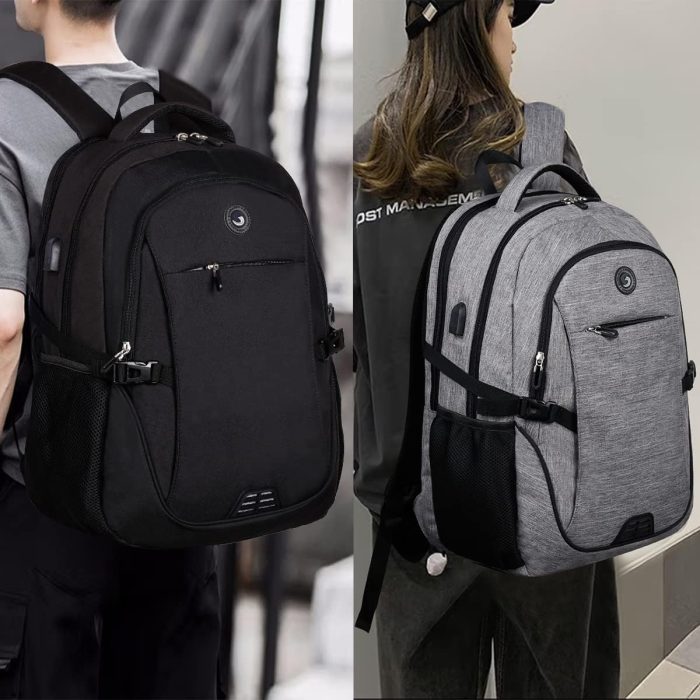 SHRRADOO Anti Theft Laptop Backpack Travel Backpacks with usb Charging Port for Women Men College Backpack Computer Bag Fits 17 Inch Laptop,Grey - Image 8
